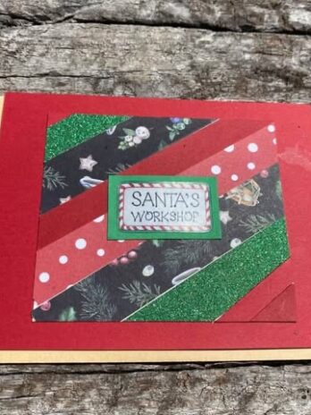Santas work shop card