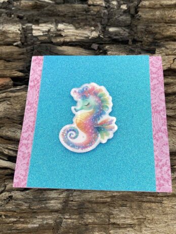 Sea horse card