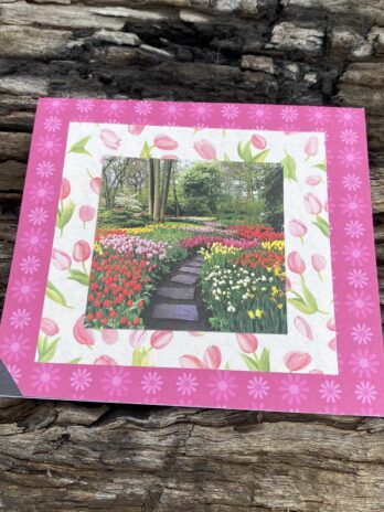 Flower bed photo card